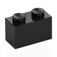 Brick 1 × 2 Black