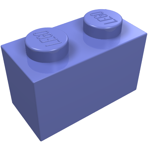 Brick 1 × 2 Medium Bluish Violet