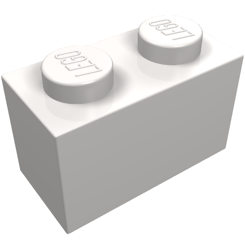 Brick 1 × 2 Very Light Bluish Gray