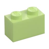 Brick 1 × 2 Yellowish Green