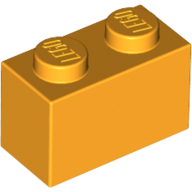 Brick 1 × 2 Bright Light Orange