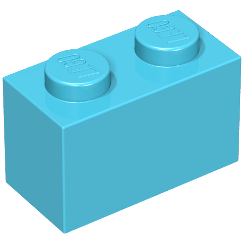 Brick 1 × 2 Maersk Blue