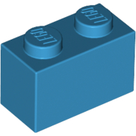 Brick 1 × 2 Dark Azure