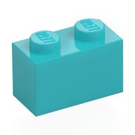 Brick 1 × 2 Medium Azure