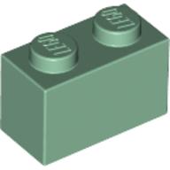 Stein 1 × 2 Sandgrün