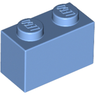 Brick 1 × 2 Medium Blue