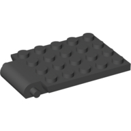 Plate Special 4 × 6 × 2/3 with Trap Door Hinge Schwarz