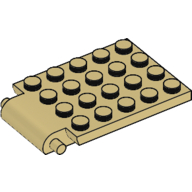 Plate Special 4 × 6 × 2/3 with Trap Door Hinge Tan