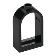 Fenster 1 × 2 × 2 2/3 mit abgerundet oben Schwarz