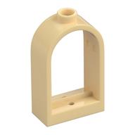 Fenster 1 × 2 × 2 2/3 mit abgerundet oben Beige
