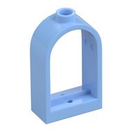 Window 1 × 2 × 2 2/3 with Rounded Top Bright Light Blue