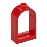 Window 1 × 2 × 2 2/3 with Rounded Top Red
