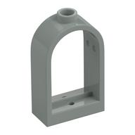 Window 1 × 2 × 2 2/3 with Rounded Top Light Gray