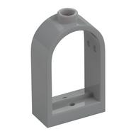 Window 1 × 2 × 2 2/3 with Rounded Top Light Bluish Gray
