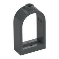 Fenster 1 × 2 × 2 2/3 mit abgerundet oben Dunkelblaugrau
