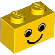 Brick 1 × 2 with Eyes and Smile Print