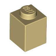 Brick 1 × 1 Tan