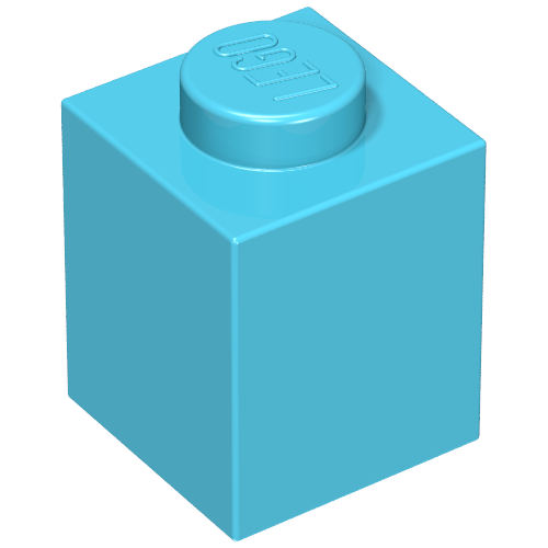 Brick 1 × 1 Maersk Blue