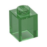 Stein 1 × 1 Transparent-Grün