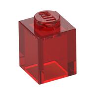 Stein 1 × 1 Transparent-Rot