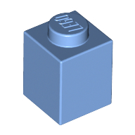 Brick 1 × 1 Medium Blue