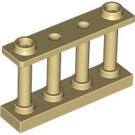 Fence Spindled 1 × 4 × 2 [2 Top Studs] Tan