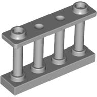 Fence Spindled 1 × 4 × 2 [2 Top Studs] Light Bluish Gray