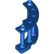 Fence Spindled 4 × 4 × 2 Quarter Round with 2 Studs Blau