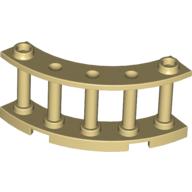 Fence Spindled 4 × 4 × 2 Quarter Round with 2 Studs Beige