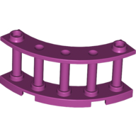 Fence Spindled 4 × 4 × 2 Quarter Round with 2 Studs Magenta