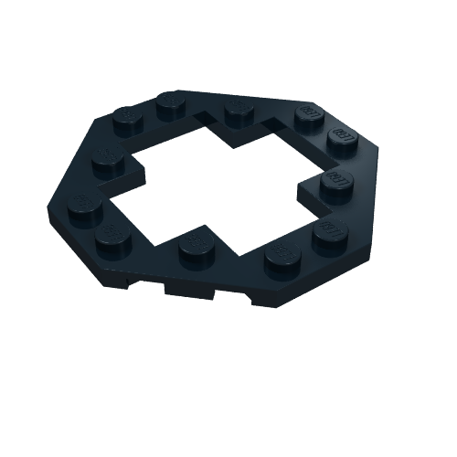 Plate Special 6 × 6 Octagonal with Opening Schwarz