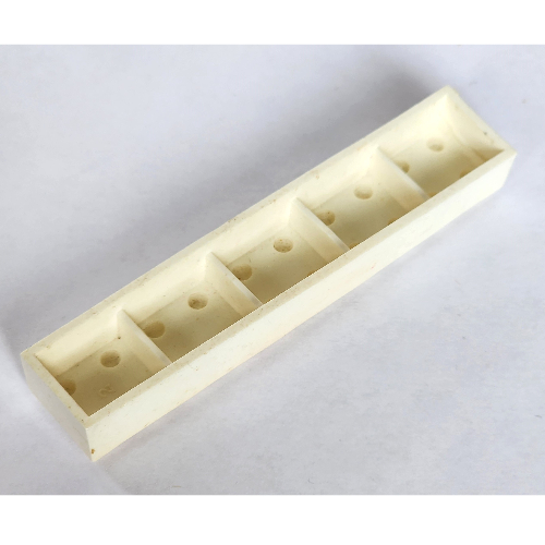 Brick 2 × 10 without Bottom Tubes, with Cross Supports White
