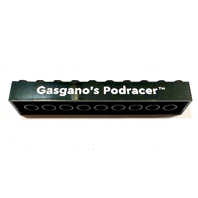 Brick 2 × 10 with 'Gasgano's Podracer' Black