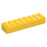 Brick 2 × 8 Yellow