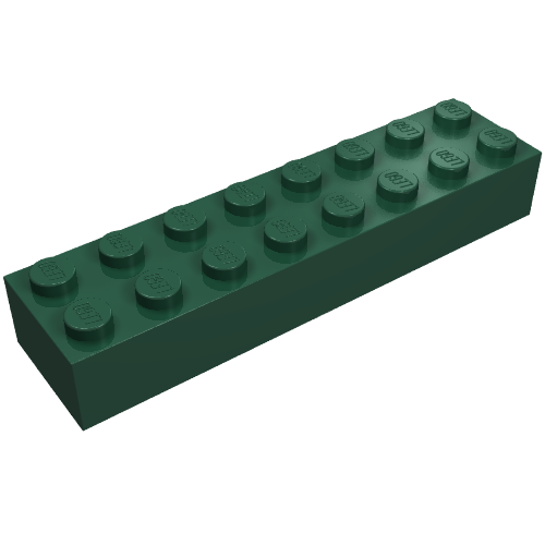Brick 2 × 8 Dark Green