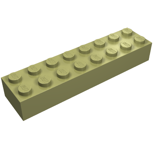 Brick 2 × 8 Olive Green