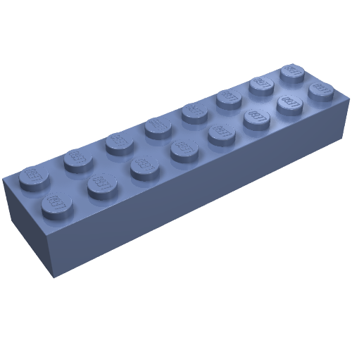 Brick 2 × 8 Sand Blue
