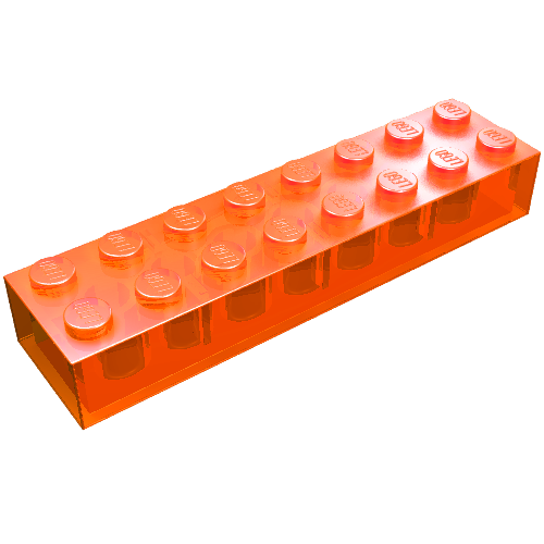 Stein 2 × 8 Transparent-Neonorange