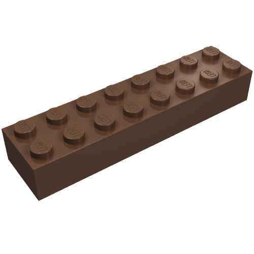 Brick 2 × 8 Brown