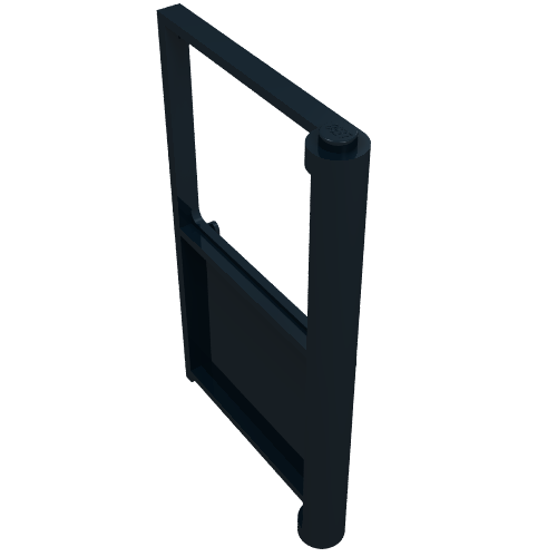 Tür 1 × 6 × 8 links in Schwarz