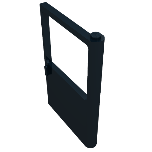 Door 1 × 6 × 8 Right in Black