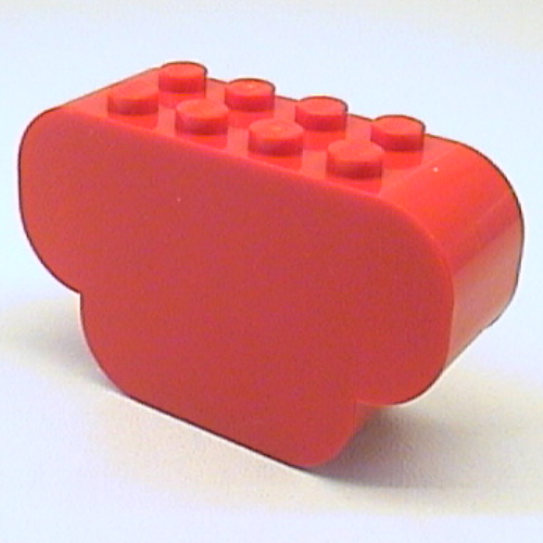 Bogenstein 2 × 6 × 3 dreifach gebogen unten Rot