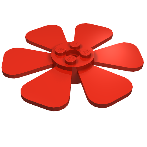 Propeller 6 Blade Fan 8 × 8 Red