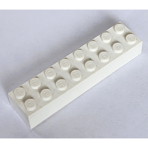Brick 2 × 8 without Bottom Tubes White
