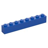 Brick 1 × 8 Blue