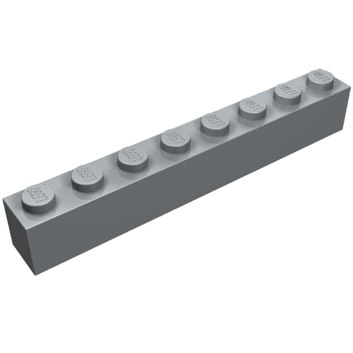 Stein 1 × 8 Perlhellgrau