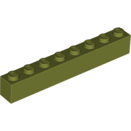 Brick 1 × 8 Olive Green