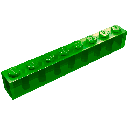 Stein 1 × 8 Transparent-Grün