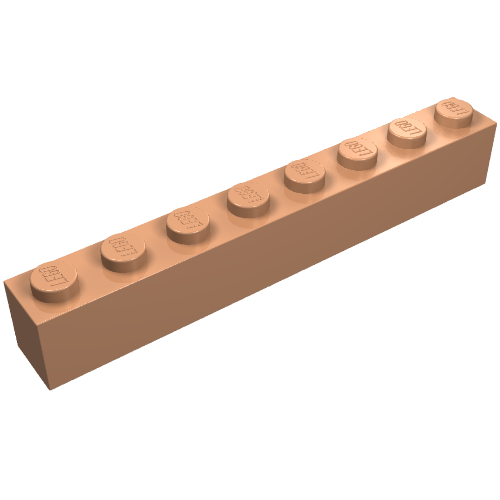 Brick 1 × 8 Nougat