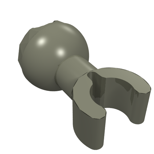 Arm Piece with Towball and Clip Dunkelgrau